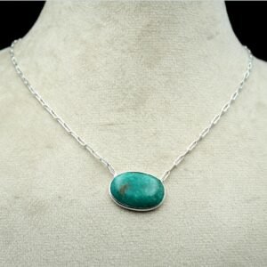 Turquoise necklace 925 Sterling silver jewelry Turquoise gemstone handmade necklace women necklace gift for her NL0086-GS