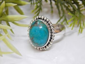 Natural Turquoise Ring 925 Sterling Silver Ring Handmade Ring Natural Turquoise Ring Gemstone Ring Gift For Her Anniversary Gift Ring R0075-GS