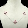 Red Ruby Necklace Sterling 925 Silver Necklace Choker Necklace Minimalist Necklace Wedding Necklace Gift For Her Natural Gemstones Necklace NL0074-GS