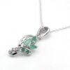 Emerald Necklace 925 Sterling Silver Necklace Anniversary Gift Emerald Gemstone Necklace Gift For Her Wedding Jewelry Gift NL0134-GS