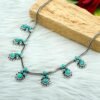 Turquoise necklace 925 Sterling silver jewelry Turquoise gemstone handmade necklace women necklace gift for her NL0046-GS
