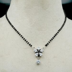 Zircon necklace 925 Sterling silver jewelry Zircon gemstone handmade necklace women necklace gift for her Manglasutra Necklace NL0025-GS