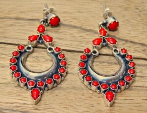 Natural Red Coral Earring Stud 925 Sterling Silver Earring Stud Jewelry Silver earring Gift For Her Handmade Earring gemstone Stud E0002-GS