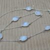 Natural Moonstone Necklace 925 Silver Necklace Bezel Necklace Moonstone Necklace Swarovski Necklace Chain necklace handmade Necklace NL0091-GS