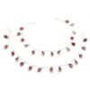 Natural Genuine Garnet 925 Sterling Silver Anklets 10 Inches Brown Gemstone Anklets Pair Adjustable Anklets Gift For Her A0002-GS