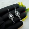 Blue sapphire, Pearl Earring 925 Sterling Silver Jewelry, Handmade Earring, Gemstone Jewelry, Wedding earring Gift For Her E0083-GS