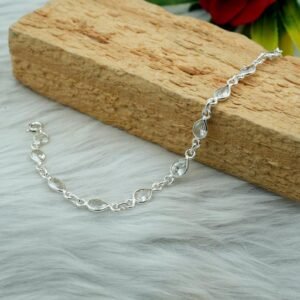 CZ Bracelet 925 Sterling Silver Bracelet Thin Bracelet CZ Gemstone Adjustable Bracelet Anniversary Gift For Her Wedding Jewelry BR0024-GS