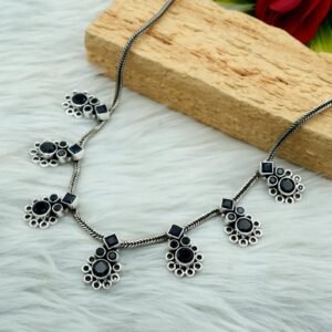 Sapphire necklace 925 Sterling silver jewelry Sapphire gemstone handmade necklace women necklace gift for her NL0048-GS