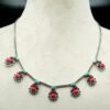 Coral & Turquoise necklace 925 Sterling silver jewelry Multi gemstone handmade necklace women necklace gift for her NL0047-GS