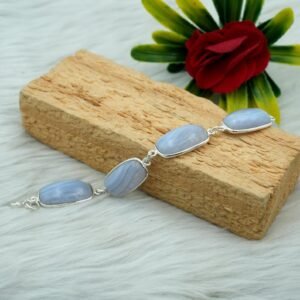 Natural Blueless Bracelet 925 Sterling Silver White Gemstones Bracelet Wedding Bracelet Gift Item BR0021-GS