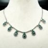 Emerald necklace 925 Sterling silver jewelry Emerald gemstone handmade necklace women necklace gift for her NL0049-GS