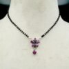 Ruby necklace 925 Sterling silver jewelry Ruby gemstone handmade necklace women necklace gift for her Mangalsutra necklace NL0039-GS