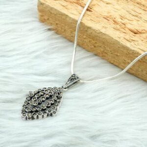 Marcasite Pendant 925 Sterling Silver Pendant Wedding Pendant Gift For Her Gemstone Jewelry Gift Item P0011-GS