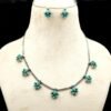 Natural Turquoise Earrings, Necklace set Studs 925 Sterling Silver Studs Gift For Her Statement Studs Anniversary Gift Handmade Jewelry NS0047-GS