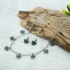 Natural Green Onyx Jewelry Set in 925 Sterling Silver Onyx Gemstone Necklace & Earring Silver Jewelry Set , Anniversary Gift NS0046-GS