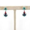 Turquoise Pearl Coral Lapis Earring, Handmade Silver Earring ,925 Sterling Silver Earring ,Multi-Stone earring, Dangle Earring ,Gift For Her E0820-GS