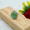 Green Turquoise Ring, Sterling Silver Ring for men/ Women, Natural Gemstone Ring Gift For Her Wedding Jewelry R0304-GS