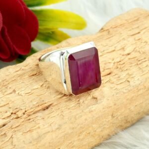 Ruby Ring 925 Sterling Silver Men's Ring Jewelry Ring Gemstone Ring Ruby Jewelry Handmade Gift for her Wedding Ring R0302-GS