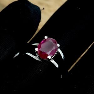 Natural Ruby Ring Minimalist Ring Birthstone Rings Sterling Silver Ring Dainty Ring Engagement Ring Gemstone Ring Gift For Her R0179-GS