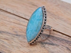 Natural Amazonite Ring for Women ,Sterling Silver Rings, Birthday Gift for Best Friend ,Ring Amazonite jewelry women ring gift for her R0246-GS