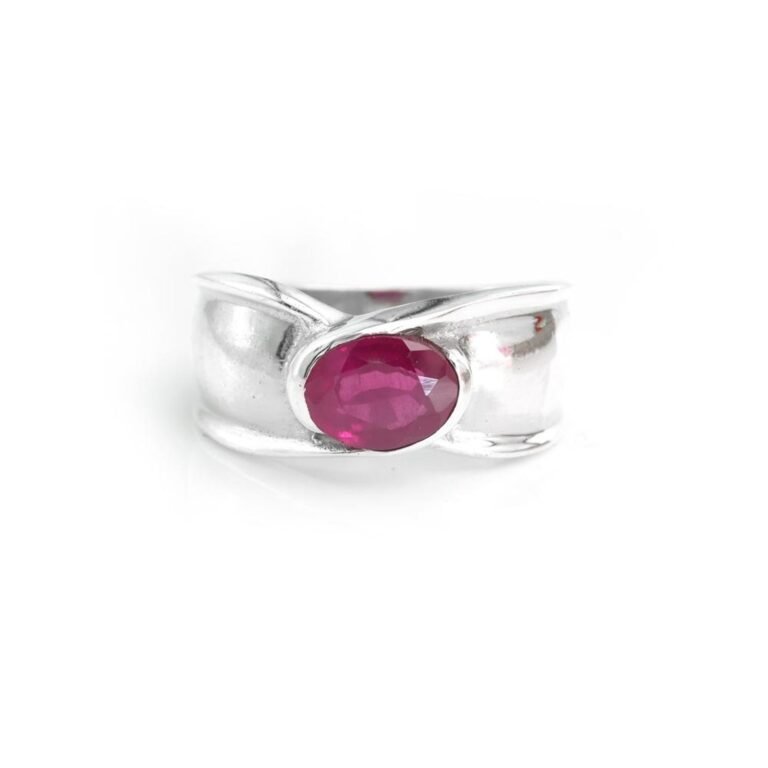 Ruby Ring In 925k Sterling Silver ,Wedding Ring ,Artisan Ring, Ruby Gemstone Ring hand made ring Handmade ring R0197-GS