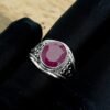 Ruby Ring Statement Ring Women Ring Sterling Silver Ring Natural Ruby , July Birthstone , Dainty Ring , Ruby Jewelry , Gemstone Ring R0320-GS