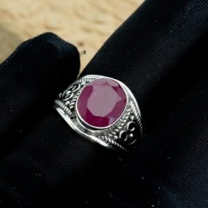 Ruby Ring Statement Ring Women Ring Sterling Silver Ring Natural Ruby , July Birthstone , Dainty Ring , Ruby Jewelry , Gemstone Ring R0320-GS