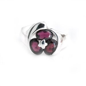 Natural Red Garnet Ring, Handmade Ring, 925 Sterling Silver Ring, Oval Designer Ring, Gift for her, Anniversary Ring, January Birthstone R0183-GS