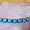 Natural Turquoise Bangle, Silver jewelry,925 Sterling Silver Bangle, Gift, Handmade Bangle, Gemstone Bangle-Size 2-4 B0038-GS