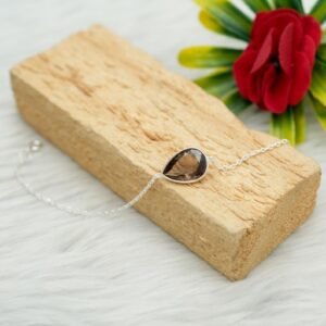 Natural Smoky Quartz bracelet Silver jewelry 925 Sterling Silver bracelet Gift Handmade bracelet Smoky brown Gemstone bracelet gift for her BR0157-GS