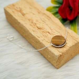 Natural Tiger's Eye 925 Sterling Silver Bracelet Round Gemstone Handmade Minimalist Bracelet Gift For Her Wedding Bracelet BR0142-GS