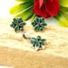 Natural Green Onyx Jewelry Set in 925 Sterling Silver Onyx Gemstone Pendant & Earring Silver Jewelry Set , Anniversary Gift NS0031-GS