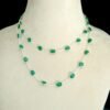 Green Emerald Minimalist Necklace Sterling 925 Silver Double Layer Necklace Wedding Necklace Gift For Her Natural Gemstones Necklace Jewelry NL0225-GS