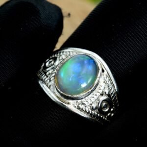 Dainty Opal Ring Opal Stacking Ring White Opal Gift Ring Silver Opal Ring Sterling Silver Opal Ring Delicate Opal Ring Bridesmaid Gift