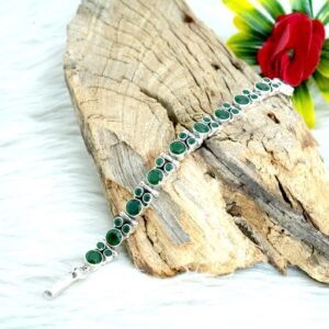 Natural Green onyx Bracelet 925 Sterling Silver Jewelry With Gemstone green onyx Bracelet For Girls & Women Gift item handmade bracelet BR0132-GS