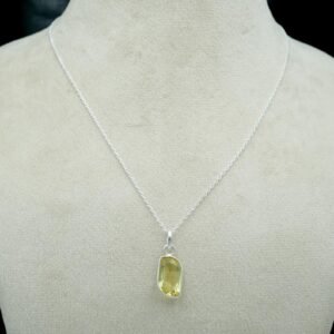 Lemon Quartz Necklace 925 Sterling Silver Jewelry AAA+ Quality Genuine Necklace Faceted Gemstone quartz Jewelry Handmade Jewelry NL0174-GS