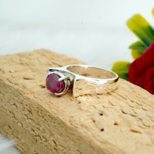 Natural Ruby Ring 925 Sterling Silver Ruby Jewelry Ring Gemstone Ring Faceted Ruby Jewelry Handmade gift for her R0312-GS