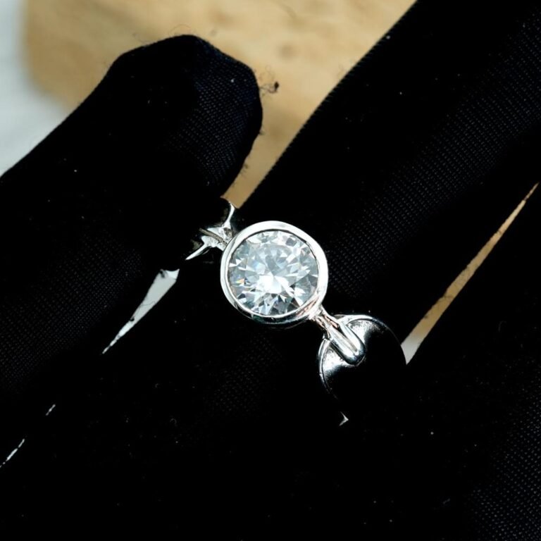 Cubic Zirconia Band Ring 925 Sterling Silver Ring Gemstone Ring Wedding Ring CZ Jewelry Gift For Her Band Ring Unisex Ring R0039-GS