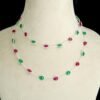Red Ruby Minimalist Necklace Sterling 925 Silver Necklace Emerald Necklace Wedding Necklace Gift For Her Natural Gemstone Necklace Jewelry NL0224-GS