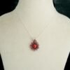 Natural Coral Necklace 925 Sterling Silver Jewelry Pendant Necklace Gift for Her Pendant With Chain Engagement Necklace Anniversary Gift NL0214-GS