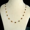 Tiger 'eye Necklace In 925 Sterling Jewelry Choker Necklace ,Bezel Jewelry, Vintage Necklace Tiger' eye Jewelry Double Layer Necklace NL0209-GS