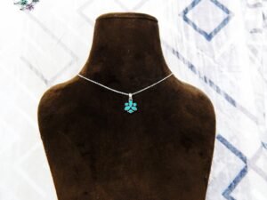 Turquoise necklace 925 Sterling silver jewelry Turquoise gemstone handmade necklace women necklace gift for her NL0118-GS