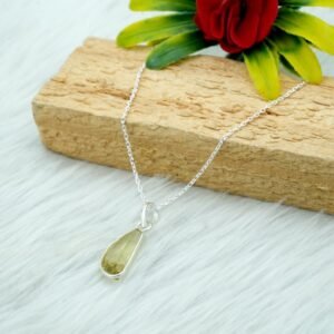 Lemon Quartz Necklace 925 Sterling Silver Jewelry AAA+ Quality Genuine Necklace Faceted Gemstone quartz Jewelry Handmade Jewelry NL0173-GS