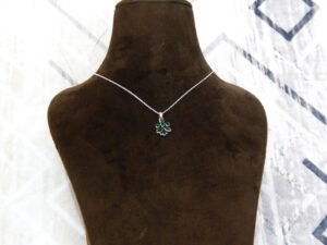 Emerald necklace 925 Sterling silver jewelry Emerald gemstone handmade necklace women necklace gift for her NL0117-GS