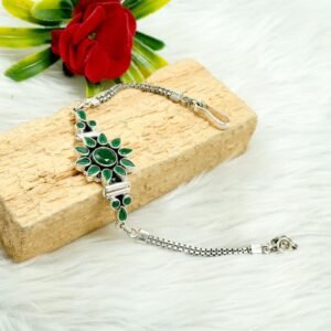 onyx Green Bracelet 925 Sterling Silver Jewelry With Natural Gemstone green onyx Bracelet For Girls & Women Gift item handmade bracelet BR0020-GS