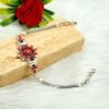 Natural Coral Bracelet-925 Sterling Silver Jewelry With Red Gemstone Coral Wedding Bracelet- For Girls & Women Gift item handmade bracelet BR0017-GS