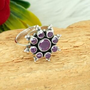 Ruby Ring 925 Sterling Silver Jewelry Ring Gemstone Ring Ruby Jewelry Handmade ring women ring Adjustable Ring Gift For Her R0362-GS
