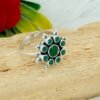 Green Onyx 925 Sterling Silver Ring Adjustable Ring Onyx Jewelry Wedding Ring Gift For Her Gemstone Ring Green Flower Ring Ring For Wedding R0342-GS