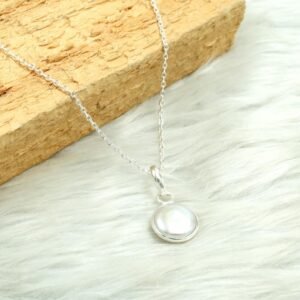 Dainty Pearl Necklace Stacking Necklace in 925 Silver Necklace Wedding Necklace Freshwater Pearl Necklace Gift For Her Minimalist Necklace NL0029-GS