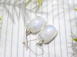 Rainbow Moonstone Tiny Earrings, Moonstone Earring , December Birthstone , Gifts Jewelry , Wedding Thing Moonstone Jewelry E0073-GS
